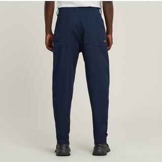 Pleated Chino Relaxed Tapered - Dark blue - Men