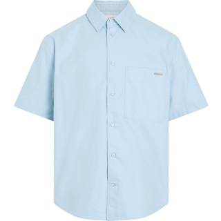 Short Sleeve Oxford Shirt - Blue - L