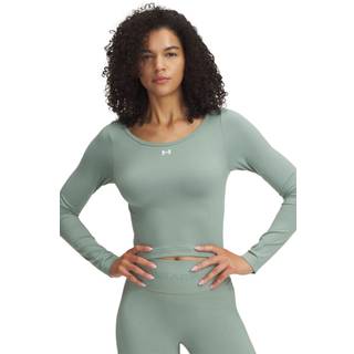 T-shirt Under Armour Vanish Seamless LS Tee Silica Green/ White L - White - L