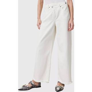 All Saints AllSaints White Aki Crossover 100% Cotton Jeans