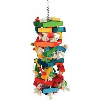 Featherland Paradise Knots N blokerer fuglelegetøjsfugllegetøj til papegøjer cockatoos maka meget store fugle og store næb