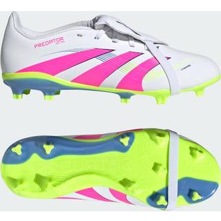 Predator League Fold-Over Tongue Firm Ground Kids støvler - Cloud White / Lucid Pink / Lucid Lemon - 31