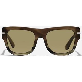 Dolce & Gabbana DG4484F Asian Fit 3439/2 54 Solbriller Mænd Tortoiseshell - Faded Green Tortoise - 54mm