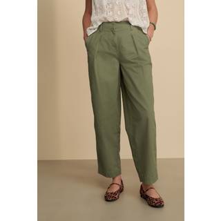 Next Sage Green 100% Cotton Barrel Leg Chinos Trousers