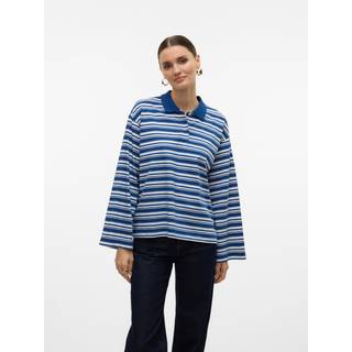 Vero Moda dame bluse VMMAREN - Navy Peony Snow White - S