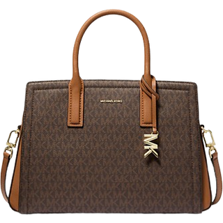 MK Laila Medium Signature Logo Satchel - Brown - Michael Kors - ONE SIZE