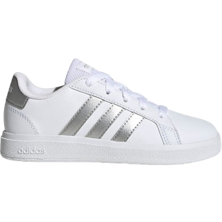 adidas adidas White/Silver Grand Court Lace-Up Kids Trainers