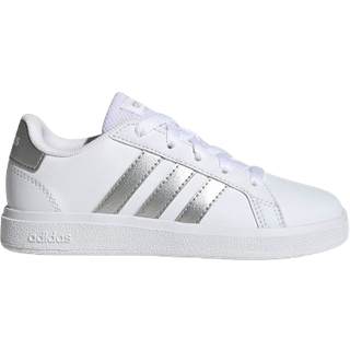 Grand Court Lifestyle Tennis Lace-Up sko - Cloud White / Matte Silver / Matte Silver - 35 1/2