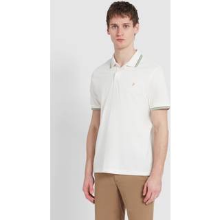 Farah Vintage Alvin Tipped Polo T Shirt White