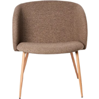 Søstrene Grene | Loungestol i boucléstof | Jern/polyester/polyuretan. 67 x 43,5 x 78 cm. | Brun