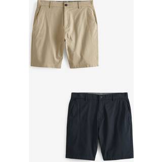Next Navy/Stone Straight Fit Stretch Chino Shorts 2 Pack