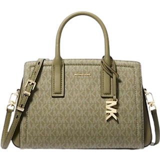 MK Laila Small Signature Logo Satchel - Green - Michael Kors - ONE SIZE