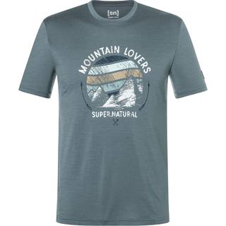 super.natural Northern Lights Bio Jersey Tee Merino-shirt Herrer størrelse 56 - XXL farve turkis