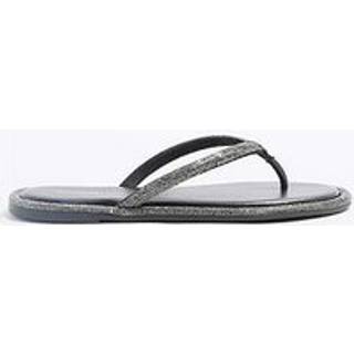 River Island River Island Black Toe Thong Embellished Sandals