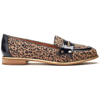 Moda in Pelle Moda in Pelle Animal Fiorela Quilted Smart Comfort Loafers With Saddle Detail