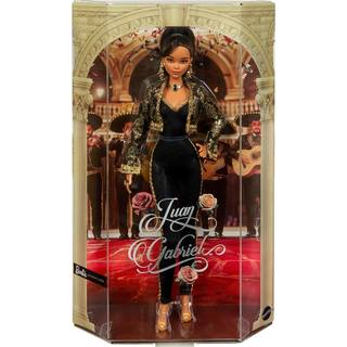 Barbie Signature Doll Juan Gabriel Collectible i Chic Black and Gold Suit med beskuren jacka och gyllene tillbehör