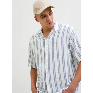Jack & Jones Enzo Stripe Resort Shirt SS White