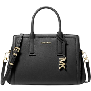 MK Laila Small Pebbled Leather Satchel - Black - Michael Kors - ONE SIZE