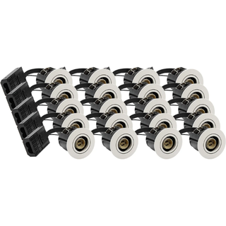 20 stk. LEDlife indbygningsspot Inno88 Udendørs - GU10, Hvid, IP44, godkendt i isolering