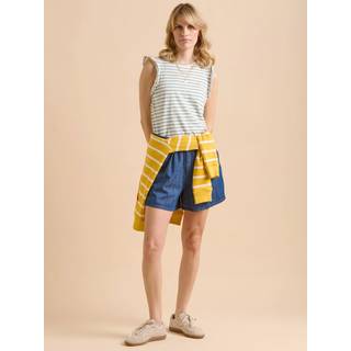 Brakeburn Brakeburn Blue Flutter Sleeve 100% Cotton T-Shirt