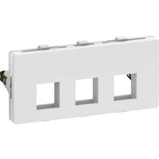 LK FUGA Dataudtag for 3x Keystone RJ45 (large), 2 modul, hvid