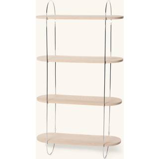 Søstrene Grene | Væghylde | MDF/askefinér/jern. 55 x 20 x 99,8 cm. | Sølvgrå
