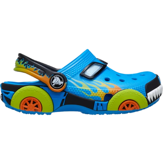 Crocs Classic IAM Monster Truck Kids Clogs, Neon Ocean, 24-25
