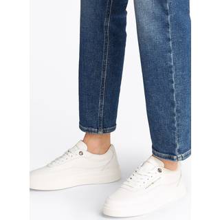 Leather Platform Court Trainers