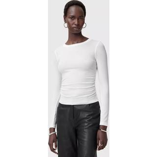 All Saints AllSaints White Bec White Rib Long Sleeve Crew neck T-shirt