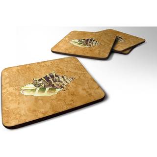 """" Caroline's Treasures 8658FC -skaller Skum Coasters (Sæt på 4) 3,5 """" ""H X 3,5"" """" W multicolor """"