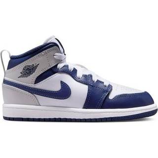 Jordan Air 1 Mid Børn, White - 29.5