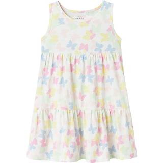Name It Kjole Hvid Med Sommerfugleprint