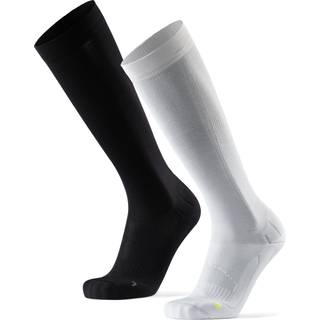 SPORTS COMPRESSION SOCKS - Black | White / 43-47 / 2-Pack