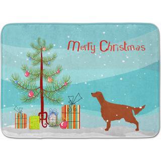 """" Caroline's Treasures Irish Setter Merry Christmas Tree Floor Mat 19 """" """" X 27 """" """" Multicolor """"