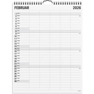 Mayland Studie Familiekalender Black and White 5 kol. 2025/2026