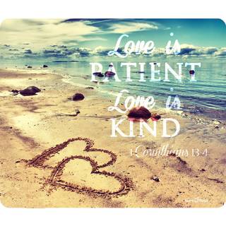 K?rlighed er t?lmodig K?rlighed er venlig Corinthians 13:4 Tyk musem?tte fra Atomic Market