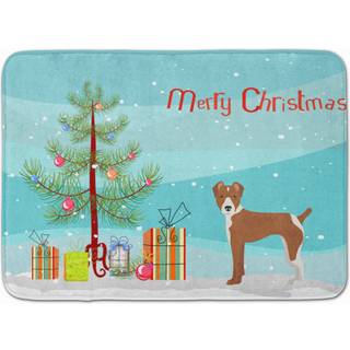"""" Caroline's Treasures Rat Terrier Christmas Tree Machine Washable Memory Foam Mat Doormats Multicolor """"
