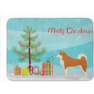 """" Caroline's Treasures Akita Christmas Tree Machine Washable Memory Foam Mat Doormats Multicolor """"