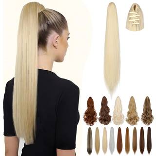 Cephermer Ponytail Extension Claw 18 """" 20 """" Long Curly Wavy Straight Clip in Natural Looks Synthetic Hair Extension Ponytail Hairstiece For Wom
