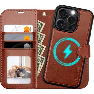 OCASE til iPhone 16 Pro -sag aftagelig tegnebog med kortholder [2 i 1] pu l?der flip folio case med RFID blokerende stativ h?ndledsrem st?dbestan