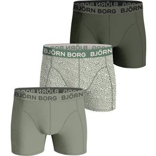 Björn Borg Cotton Stretch Boxers 3-pack Grøn, L