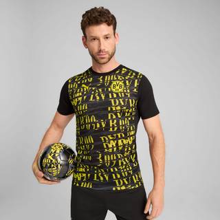 Men&#39;s Puma Borussia Dortmund 24/25 Pre-match Jersey, Black, Size L, Sport - Faster Yellow - L