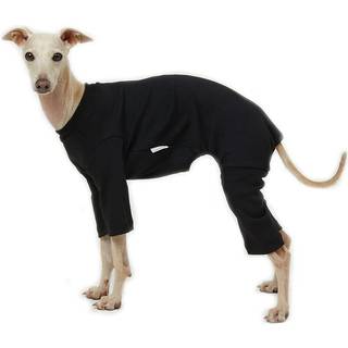 Lucky Petter Basic Dog Pyjamas Pastel Holdbar og Elastic Dog Onesie Apparel Outfits Doggie Jammies (X-Small Black)