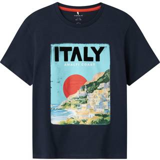 Name It T-shirt Navy Blazer Med Italien Print