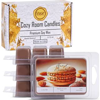 Voks smelter 6 t?lling (4-pak) St?rk duft Mandelmakaron Langvarig duftende voks smelter til varmere 2,75 oz