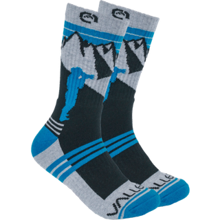 Vallerret Merino Wool Crew Sock - Mtn Blue - Størrelse 41-46