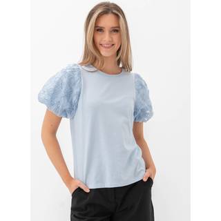 VILA Visimonia O-neck S/S TOP TOP T Kentucky Blue S