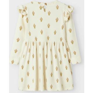 LIL ATELIER Rib Kjole Gavo Enk Turtledove Ice Cream