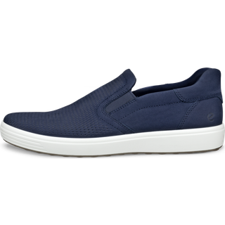 ECCO Soft 7 M - Sneakers i nubuck til herrer - Blå - Size: 45 (UK 10.5-11)