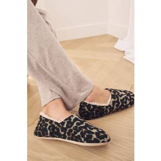Next Animal Faux Fur Lined Shoot Slippers